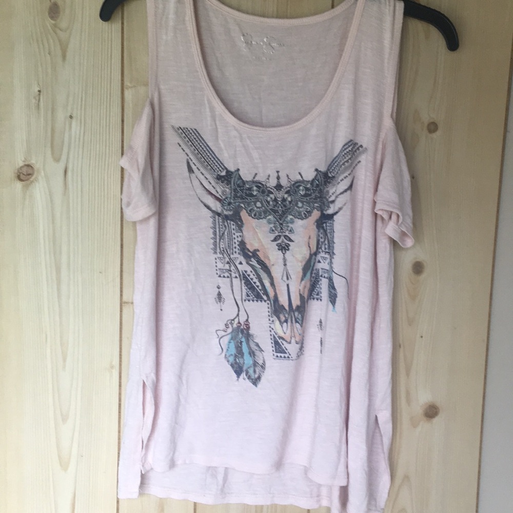 Jessica Simpson cold shoulder top
